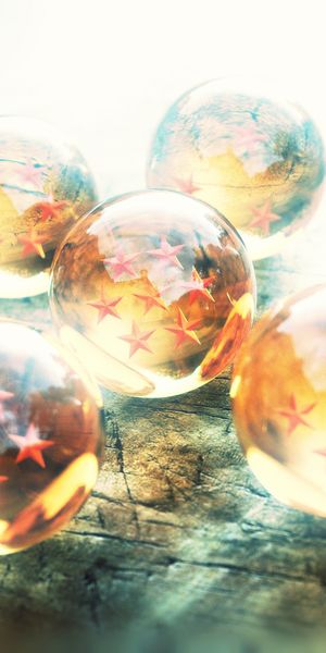 Breathtaking Dragon Ball Z Wallpaper Featuring Seven Dragon Balls