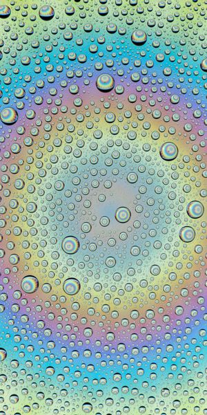 Phone wallpaper: Water, Drops, Motley, Multicolored, Rainbow, Gradient, Abstract free download