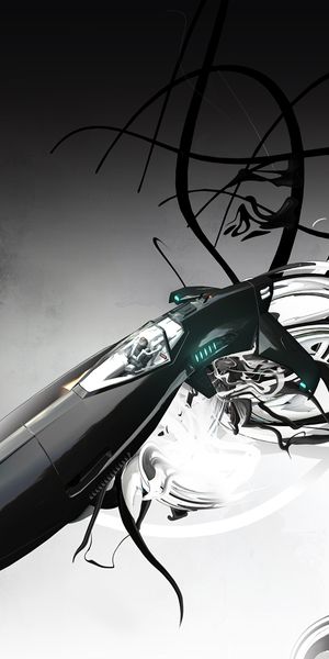 Dynamic Dark Abstract Wipeout Wallpaper for Mobile Devices