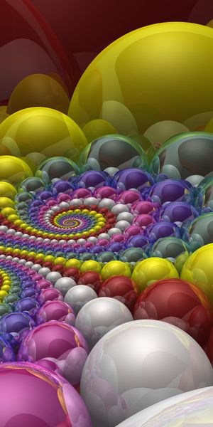 Phone wallpaper: Multicolored, Motley, Rendering, Form, Forms, Balls, 3D free download