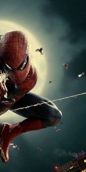 Epic Spider-Man Night Scene Wallpaper for Mobile