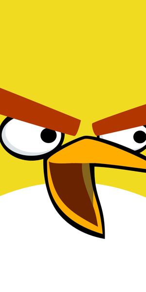 Angry Birds Yellow - Iconic Mobile Wallpaper