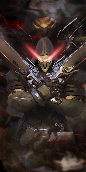 Reaper from Overwatch - Dark and Epic Phone Wallpaper