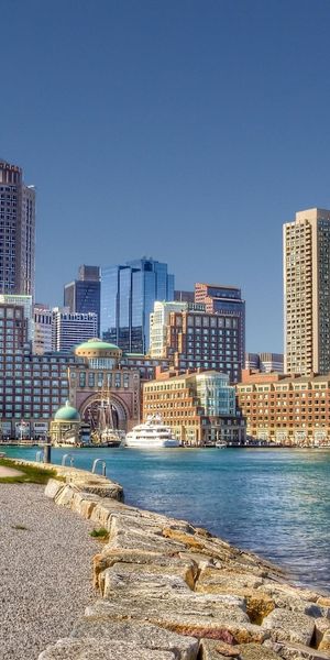Phone wallpaper: Landscape, Cities, Sea free download