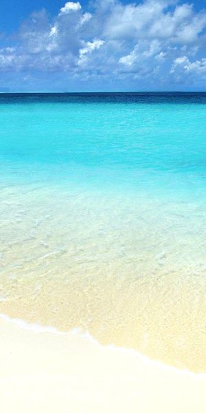 Breathtaking 4K Mobile Wallpaper of a Turquoise Tropical Beach Horizon