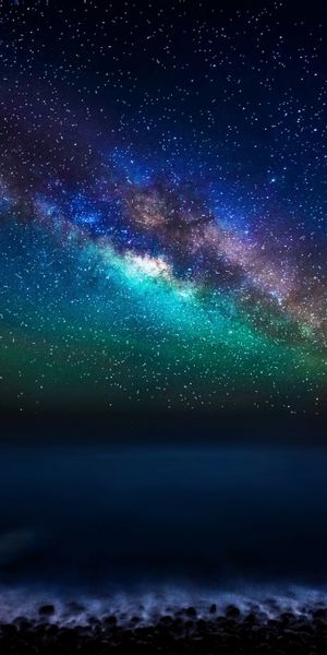 Breathtaking Milky Way Over the Ocean at Night