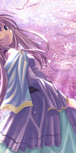 Phone wallpaper: Anime, Girl, Spring, Pink Hair free download