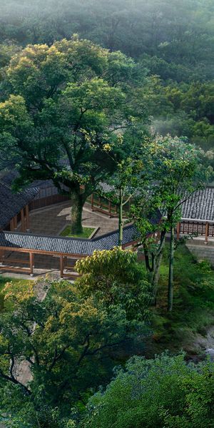 Breathtaking Asian Landscape with Traditional Architecture for Your Phone