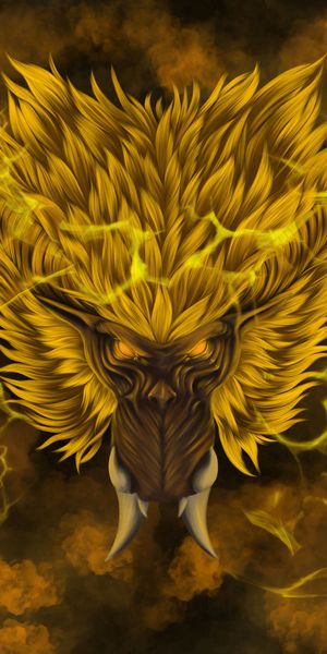 Phone wallpaper: Fangs, Beast, Art free download