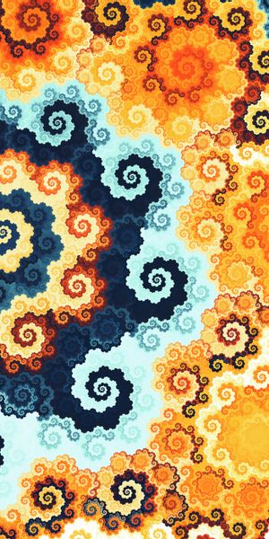 Vibrant Multicolored Fractal Swirls for Your Mobile Wallpaper