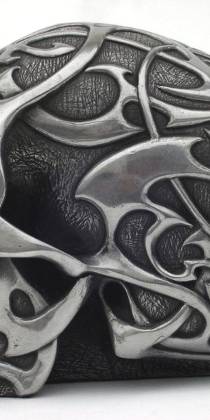 Intricate Dark Skull Design for Mobile Wallpapers
