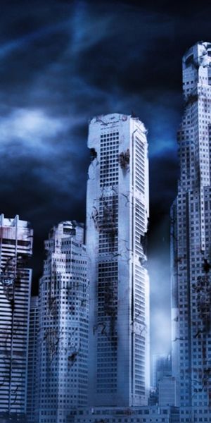 Phone wallpaper: Night, Building, Sci Fi, Post Apocalyptic free download