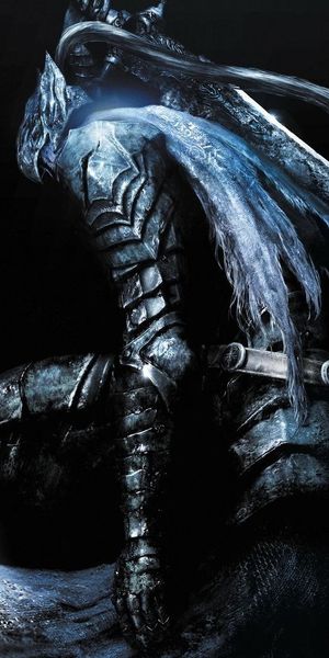 High-Quality Phone Wallpaper of a Dark Warrior with a Weapon