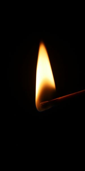 Phone wallpaper: Match, Macro, Fire, Dark free download