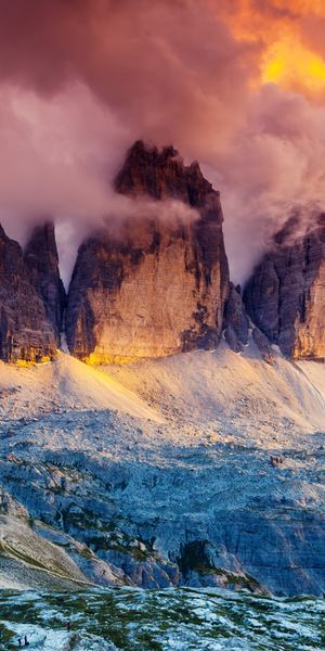 Phone wallpaper: Mountains, Austria, Earth, Dolomites, South Tyrol, Tre Cime Di Lavaredo, Three Peak