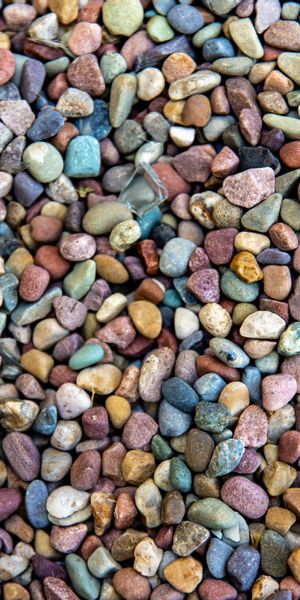 Vibrant Multicolored Pebble Phone Wallpaper: Nature's Artistry