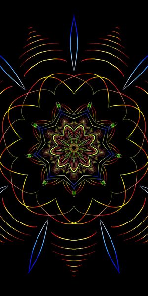 Phone wallpaper: Mandala, Pattern, Abstract, Dark free download