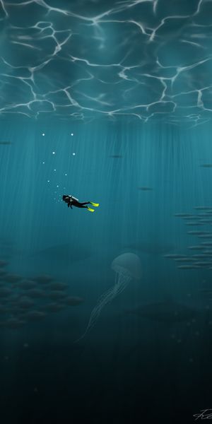 Diver Exploring the Depths of the Underwater World