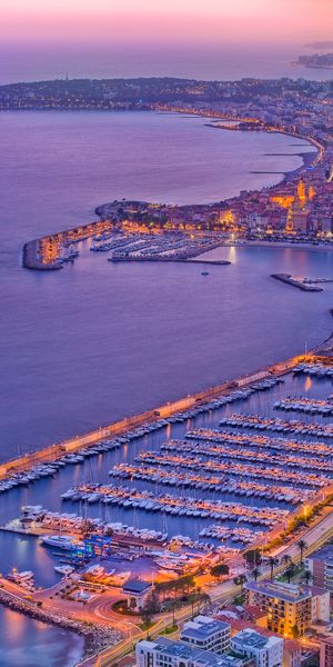 Phone wallpaper: Hdr, Monaco, Cities, Man Made, Ocean, Sunset, City, Landscape free download