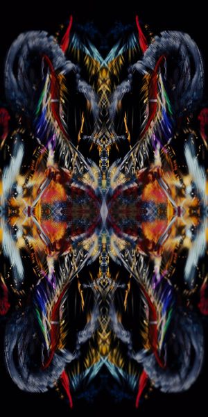Abstract Reflection Wallpaper: Intricate Patterns for Your Phone Background