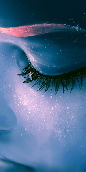 Dreamy Eyelash Art - Perfect Mobile Wallpaper for Dreamers