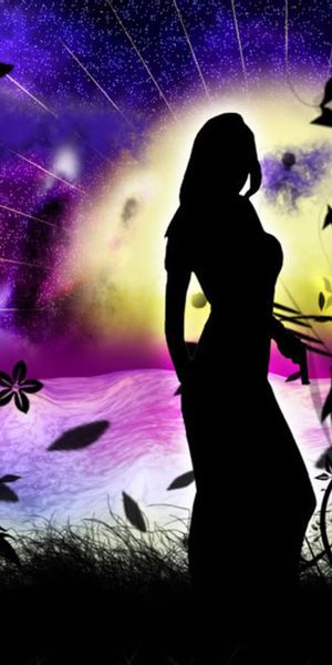 Phone wallpaper: Fantasy, Sunset, Women free download