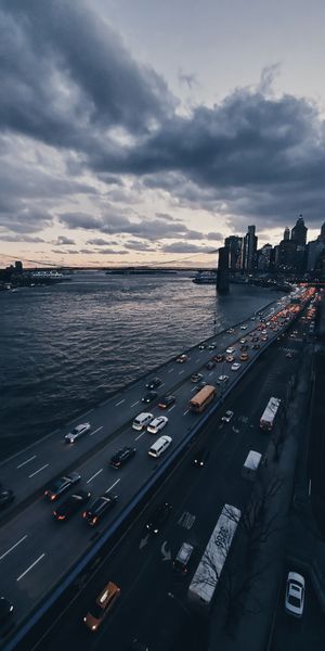 Vibrant Night Cityscape with City Lights and Busy Roads