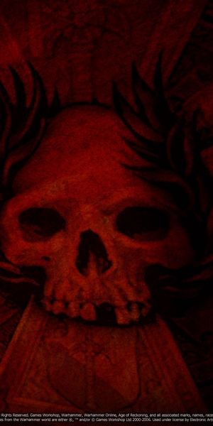 Warhammer Online Skull Wallpaper - Dark and Striking Design