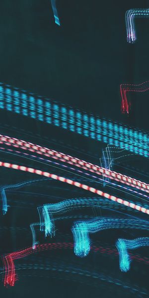 Phone wallpaper: Traffic, Movement, Long Exposure, Smooth, Multicolored, Motley, Stripes, Streaks, S