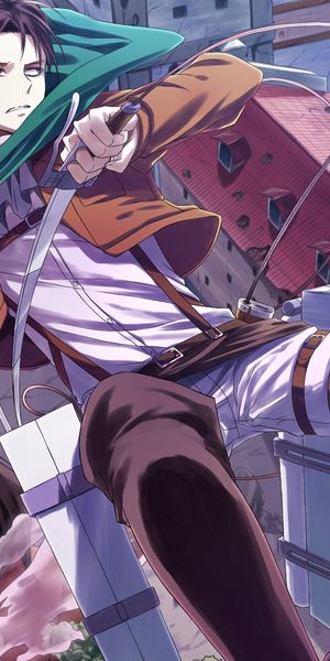 Levi Ackerman in Action: Stunning Attack on Titan Wallpaper