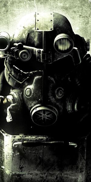 Fallout Power Armor Mobile Wallpaper in Striking Black