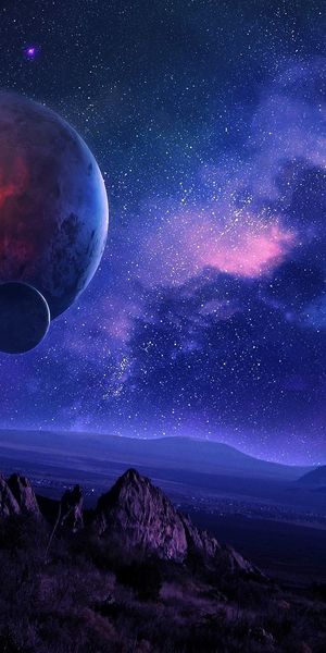 Explore a mesmerizing sci-fi landscape mobile wallpaper - free download