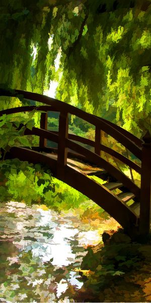Serene Nature Bridge Wallpaper - 4K Phone Background for Nature Lovers