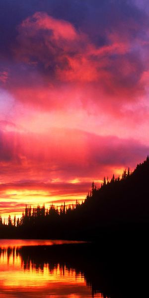 Phone wallpaper: Sunset, Sky, Reflection, Earth, Colors, Cloud free download