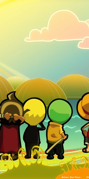 One Piece Characters Enjoying a Beautiful Sunset