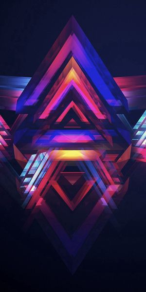 Vibrant Multicolored Abstract Triangle Background