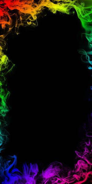 Vibrant Multicolored Smoke Frame iPhone Wallpaper for a Unique Touch