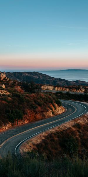 Winding Road Through Serene Landscape