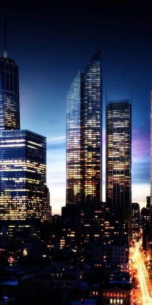 Phone wallpaper: Manhattan, New York, Cities, Man Made, Night free download