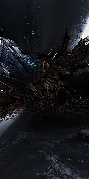 Futuristic Dark Abstract Technology Mobile Wallpaper