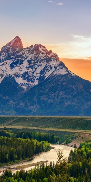 Phone wallpaper: The Teton Range, Wyoming, Grand Teton National Park, Mountains, Mountain, Earth, Su