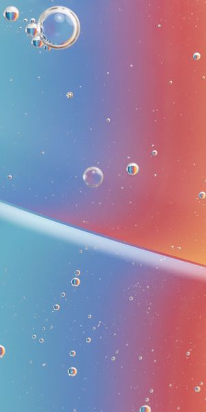 Phone wallpaper: Gradient, Water, Motley, Multicolored, Bubbles, Abstract free download