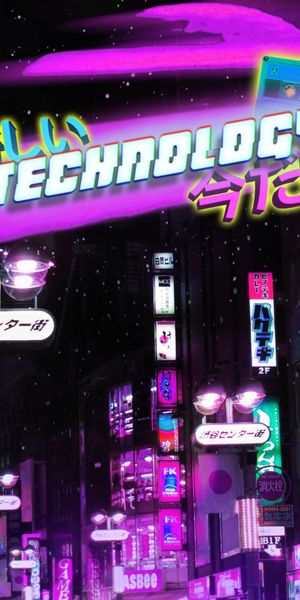 Ultra HD Vaporwave Nightscape of Tokyo with Neon Lights