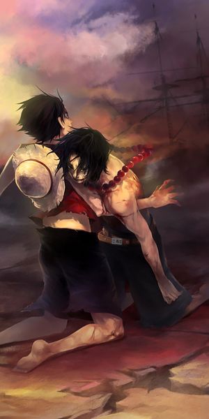 Emotional Farewell of Monkey D. Luffy and Portgas D. Ace in One Piece