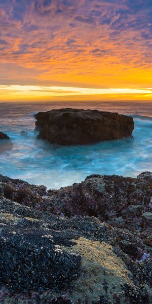 Breathtaking HDR Beach Sunset Over the Ocean