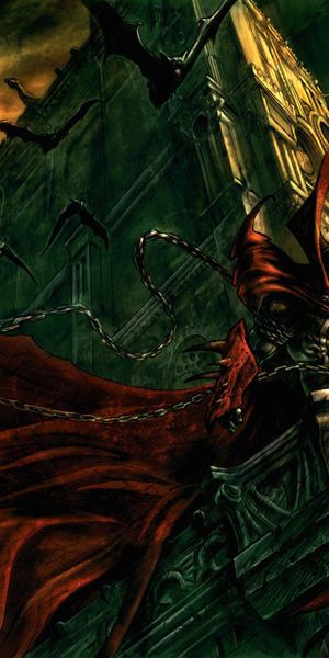 Epic 4K iPhone Wallpaper: Dark Warrior in Cloak with Demonic Elements