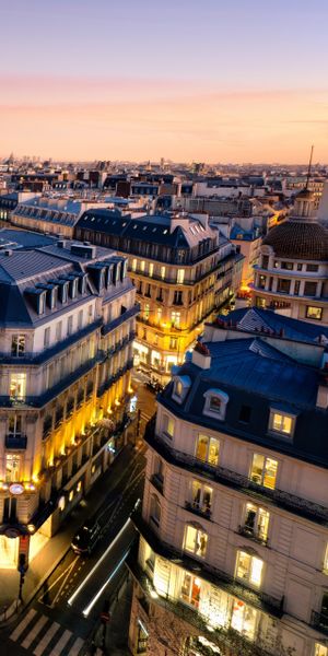 Phone wallpaper: Cities, Paris, France, Evening, Man Made free download