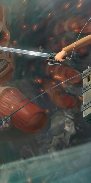 Mikasa Ackerman vs Colossal Titan – Stunning Attack on Titan Wallpaper
