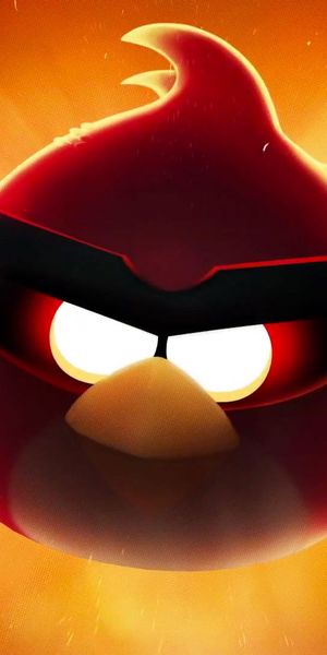 Epic Angry Birds Wallpaper Featuring a Fiery Red Bird