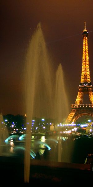 Phone wallpaper: Night, Eiffel Tower, Monuments, Man Made free download